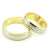 Svadobné obrúčky zo žltého a bieleho zlata s vlnkou 2