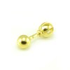 Náušnice zo žltého zlata guličky priemer 4 mm na balón