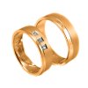 Svadobné obrúčky z červeného zlata široké 6 mm