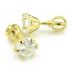 Náušnice zo žltého zlata napichnúť na balón 6 mm kamienok