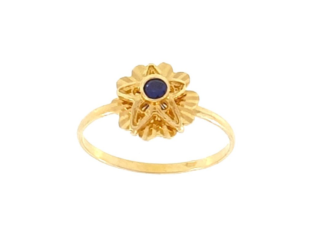 014 944/Zlatý prsten dětský s kamenem "květinka"