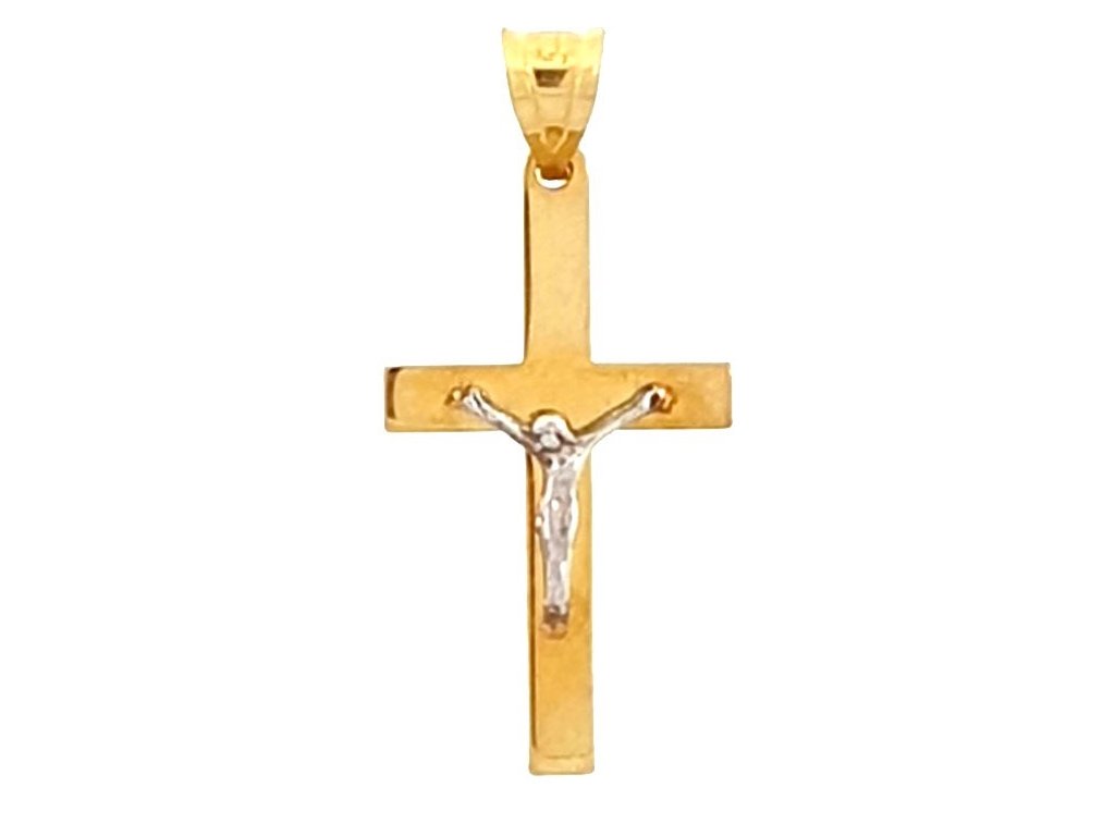 015 115/Zlatý přívěsek s Kristem "křížek"