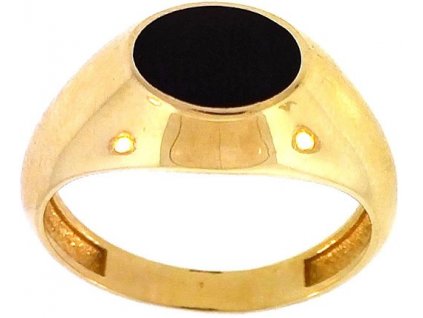 014 616/Pánský prsten s černým kamenem "onyx"