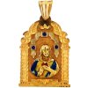 013 620/Zlatý přívěsek s kameny "Ježíš Kristus"