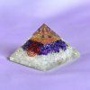 Orgonitová Pyramída Silnej Energie - Ametyst & Krištáľ