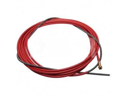Oceľový bowden červený 3 m pre drôt Ø 1,0 - 1,2 mm