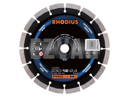Diamantový rezný kotúč 230 x 22,23 mm segmentový Rhodius LD40