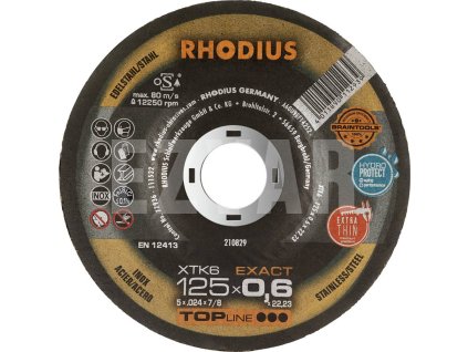 EXTRA TENKÝ Rezný kotúč 125x0,6x22,23 mm, XTK6 EXACT, vypuklý