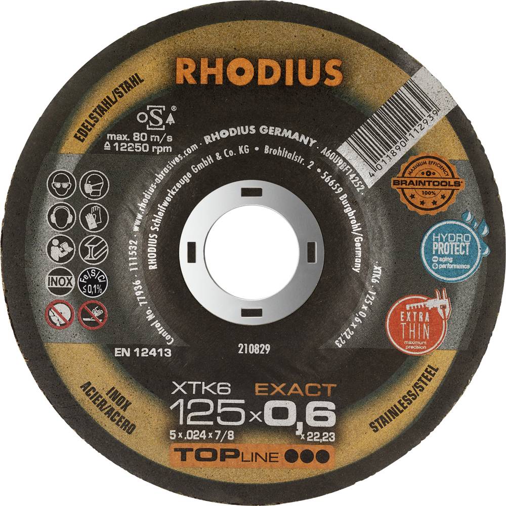 EXTRA TENKÝ Rezný kotúč 125x0,6x22,23 mm, XTK6 EXACT, vypuklý