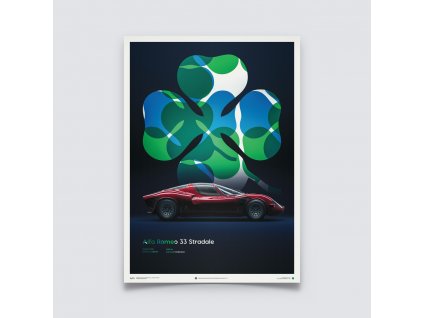 17914 posters alfa romeo 33 stradale 1968 red unlimited edition