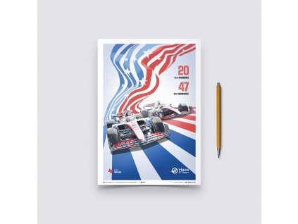 19459 posters haas f1 team united states grand prix 2022 mini edition 21 x 30 cm
