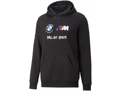 BMW MMS ESS pánska fleecová mikina s kapucňou čierna