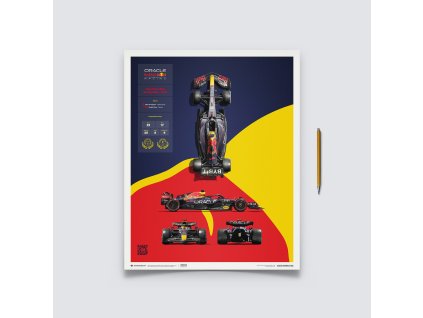 20083 posters oracle red bull racing rb18 blueprint 2022 classic edition 40 x 50 cm