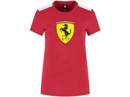 scuderia ferrari puma large shield t shirt red womens ss5 p 202359021pv 2u brijrzefov8pkptalopqv eenalxscgqaxvizlt1iy