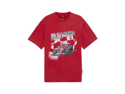 Ferrari puma tricko graphic cervene 01