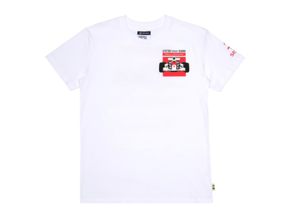Ayrton Senna Formula 1 pánské tričko bílé 01
