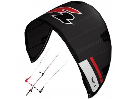 KITE SET F2 RIDE V5 BLACK ~ 7 QM + CONTROL BAR ~ CROSSOVER DELTA KITE 2024