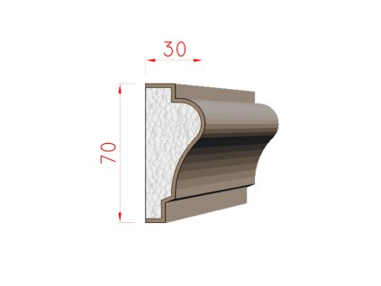 Fasádní šambrána 70 x 30 mm 311160