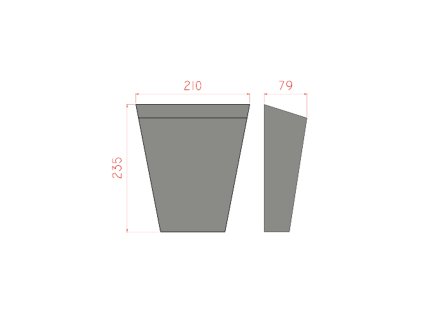Klenák nad okno 235x210x79 mm 317000