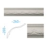 Sádrová stropní lišta s ornamenty 200x260 mm 72844