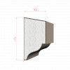Fasádní průběžná římsa 175x90 mm 315040