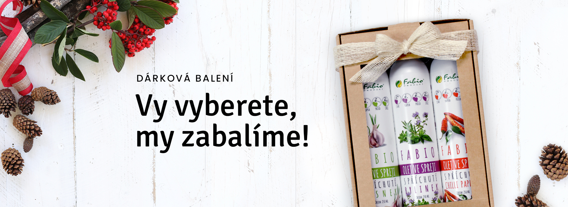 Novinka! Dárková balení - vy vyberete, my zabalíme!