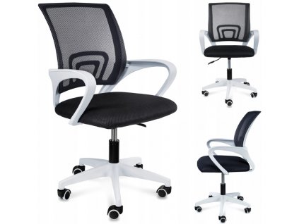 Otočná židle SMART černá s bílou