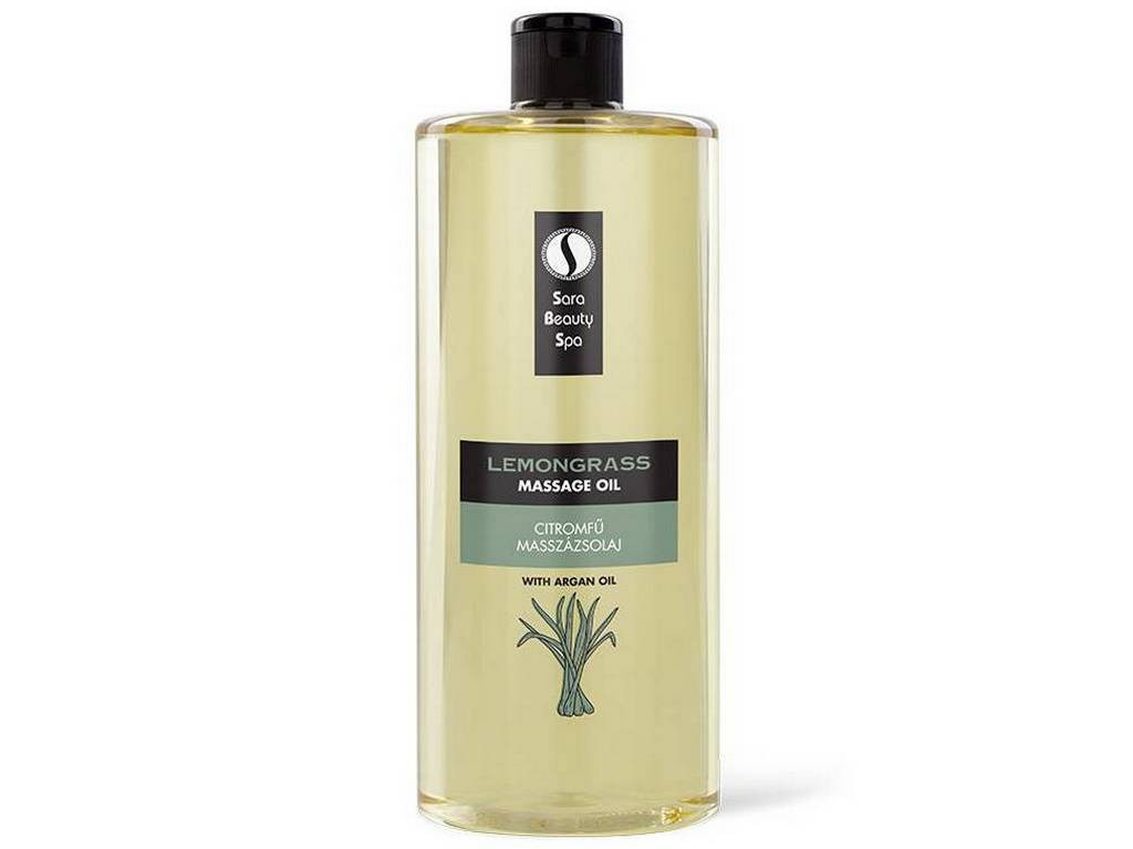 sara beauty spa prirodni rostlinny masazni olej lemongrass 250 1000ml