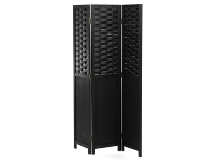 dreveny paravan 3-dilny ef-l145 | cerna | 1