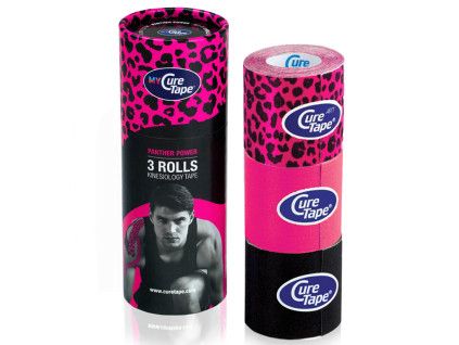 kineziologicke tejpy mycuretape bezova cerna leopard | 1