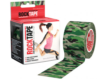 kineziologicky tejp rocktape green camouflage