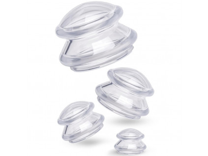 silikonove masazni banky fabulo mushroom set 4ks | pruhledna