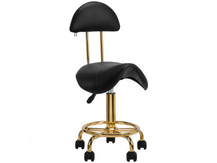 kosmeticka zidle s operadlem beautyone 6001 g | cerna | 1