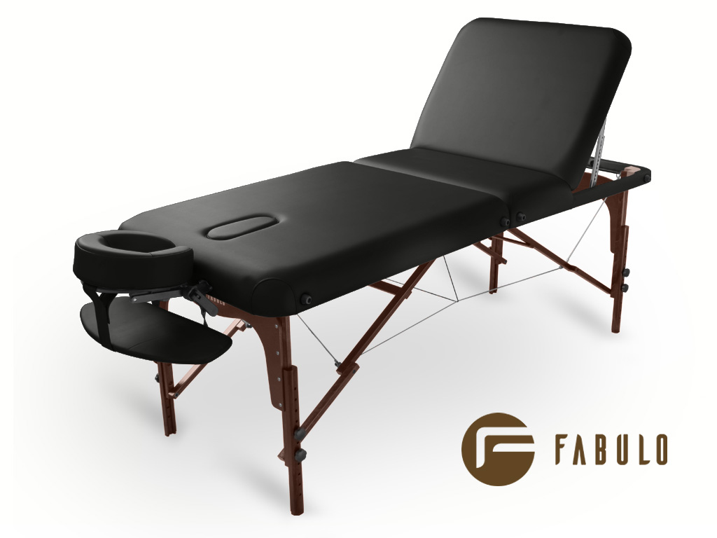 Levně Fabulo, USA Dřevěný masážní stůl Fabulo DIABLO Plus Set (192x76cm, 4 barvy) Barva: černá