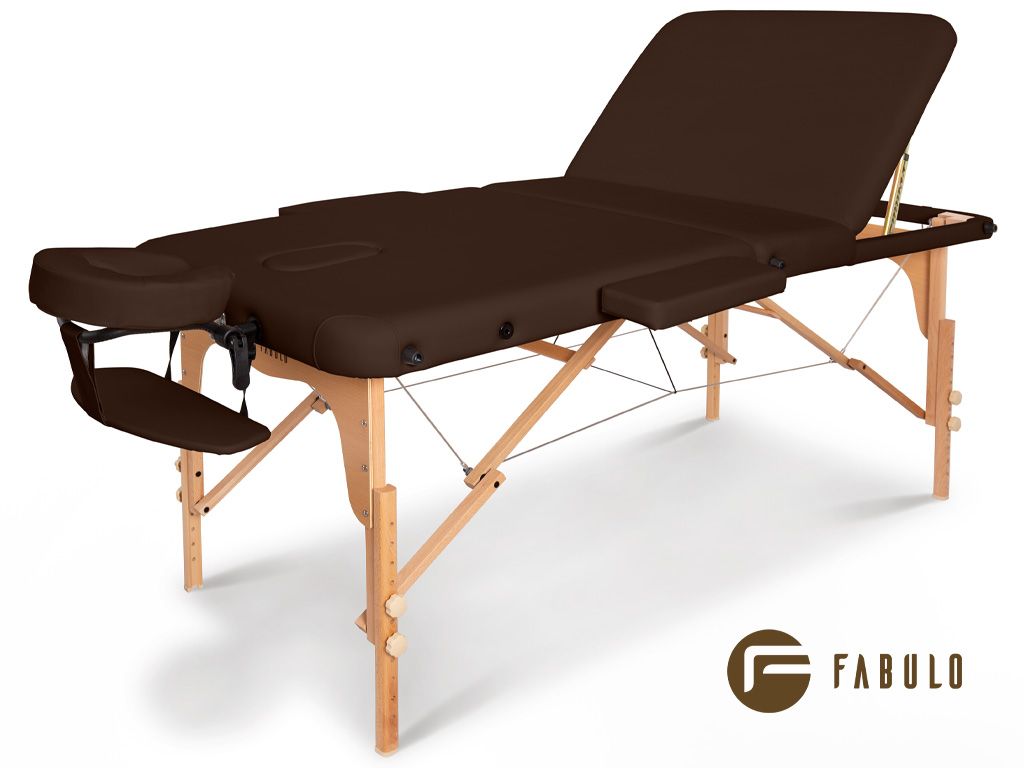 Levně Fabulo, USA Dřevěný masážní stůl Fabulo UNO Plus Set (186x71cm, 4 barvy) Barva: bílá