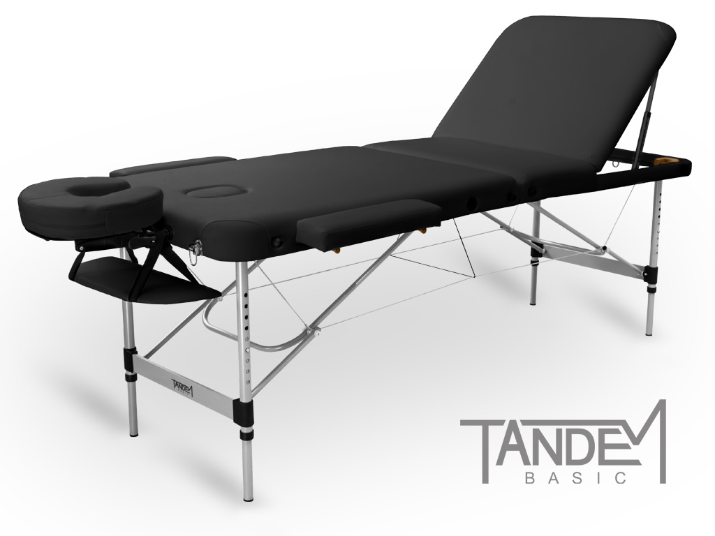 Skládací masážní stůl TANDEM Basic ALU-3 Barva: černá