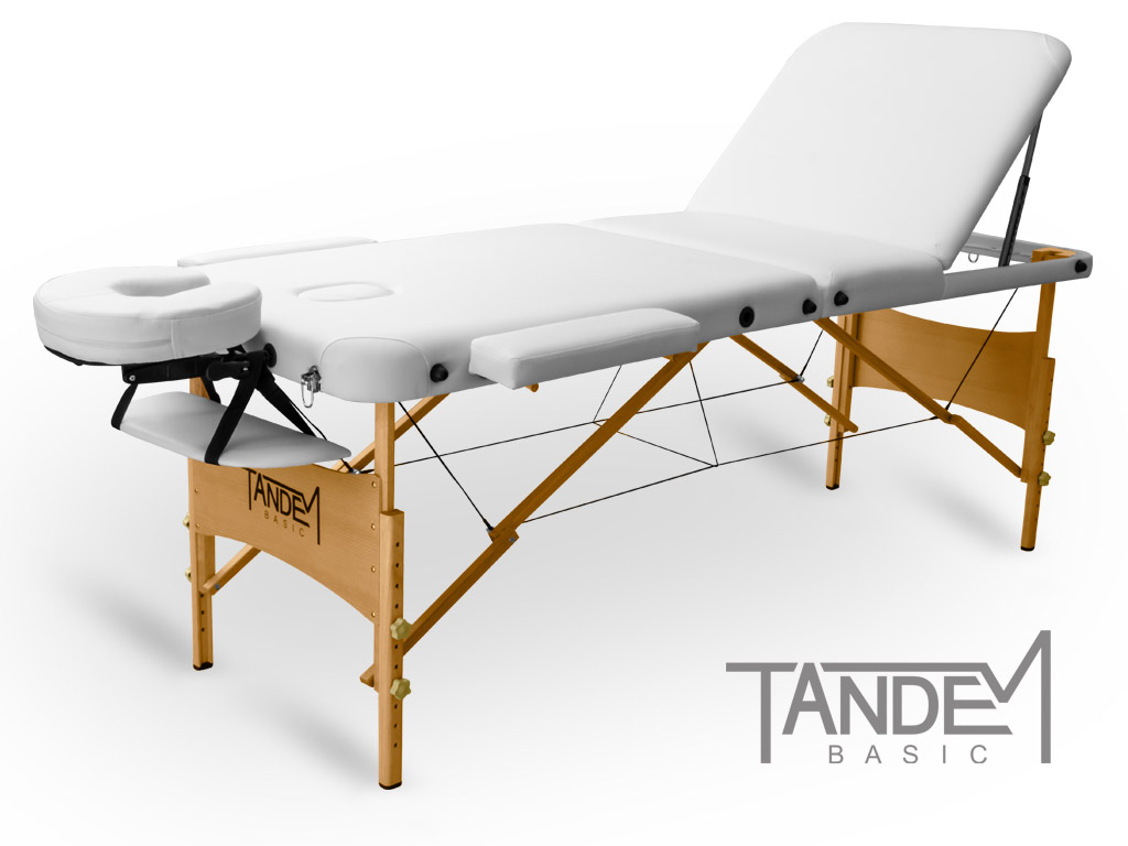 Skládací masážní stůl TANDEM Basic-3 Barva: bílá