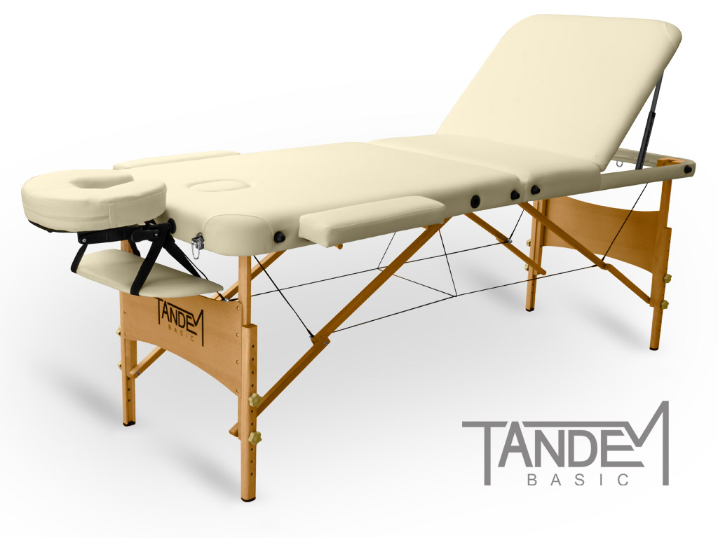 Levně Skládací masážní stůl TANDEM Basic-3 Barva: krémová