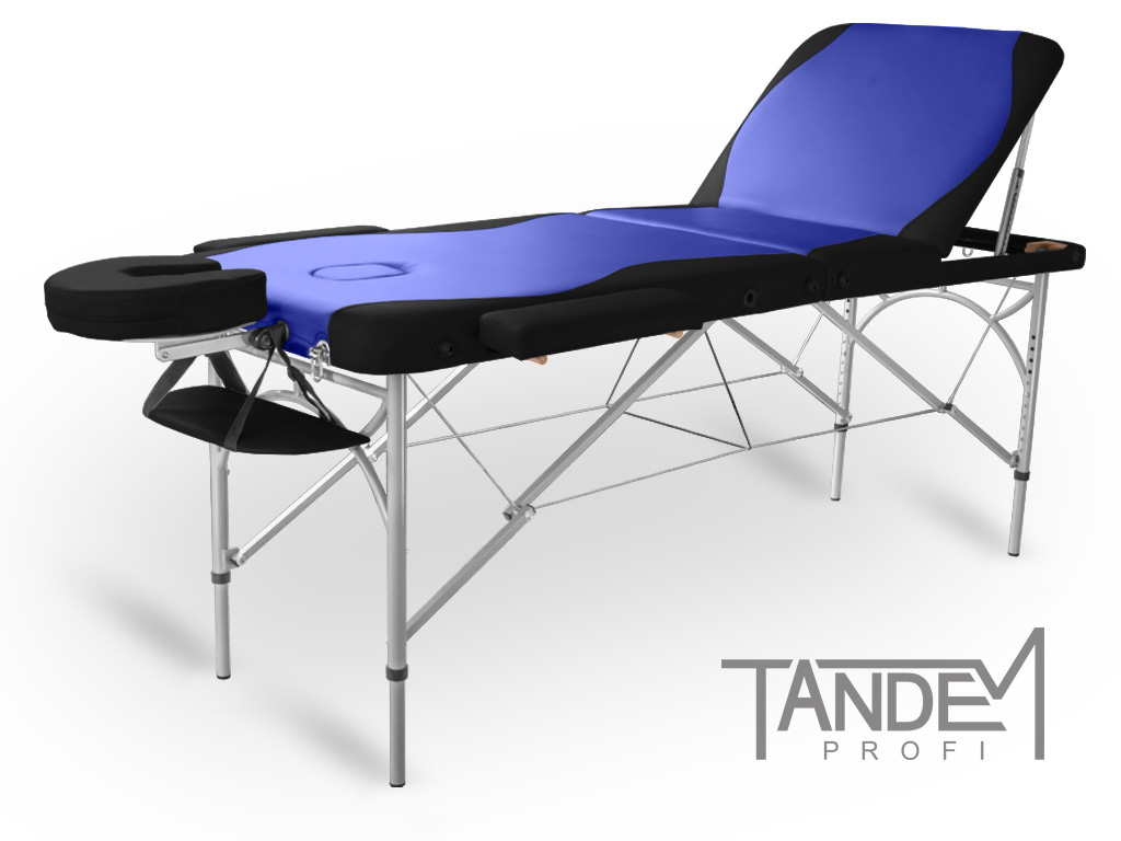 Levně Skládací masážní stůl TANDEM Profi A3D Duo Barva: modro-černá