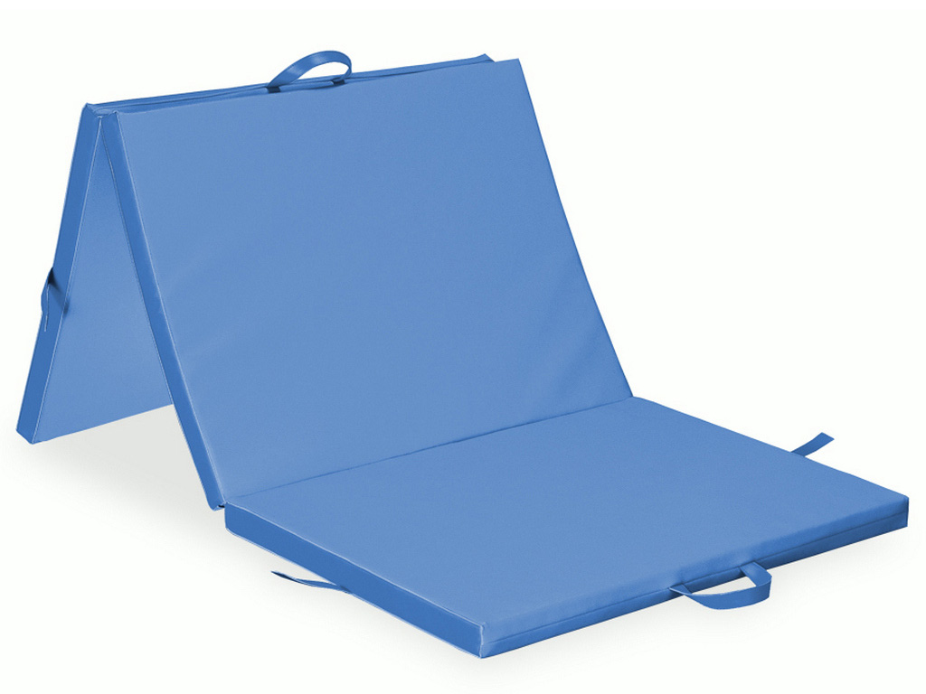 Levně HABYS® Skládací matrace HABYS® třídílná Barva: modrá (#23) - Vinyl Flex, Rozměry: 195x85x5cm