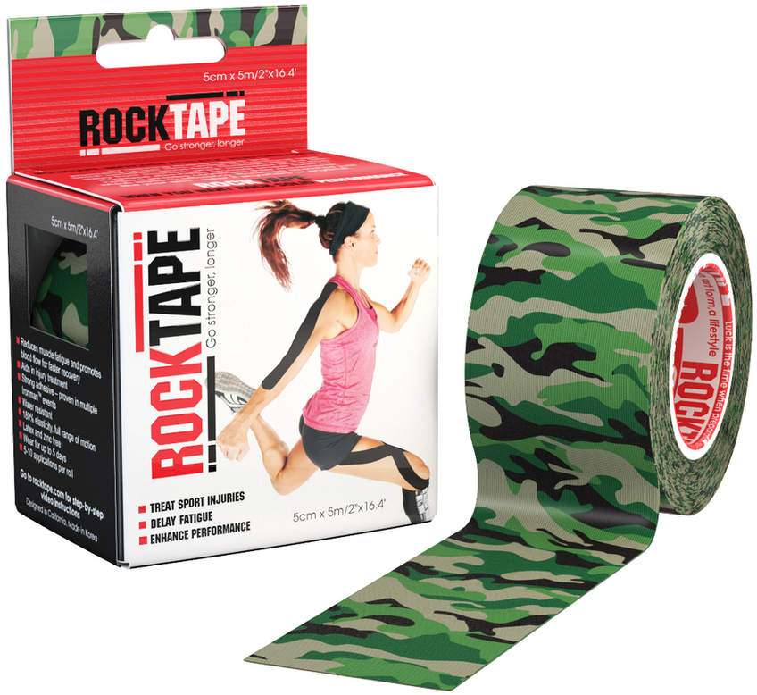 Levně Kineziologický tejp RockTape Design - Camo Green