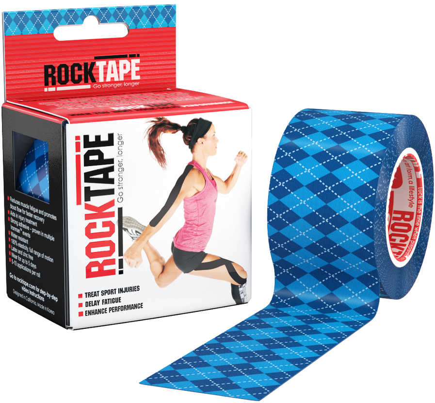 Levně Kineziologický tejp RockTape Design - Argyle Blue