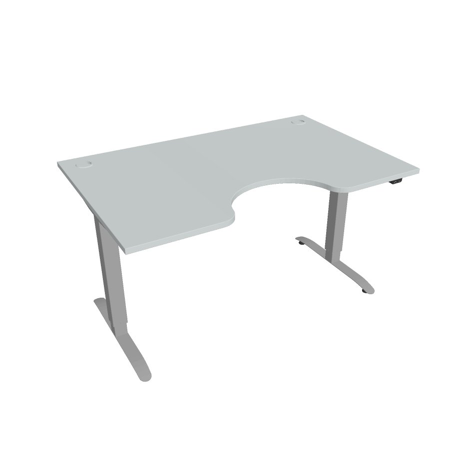 Office Pro psací stůl Hobis Motion MS ERGO 2 Šířka: 140 cm, Barva desky: šedá, Barva kovu: šedá RAL 9006