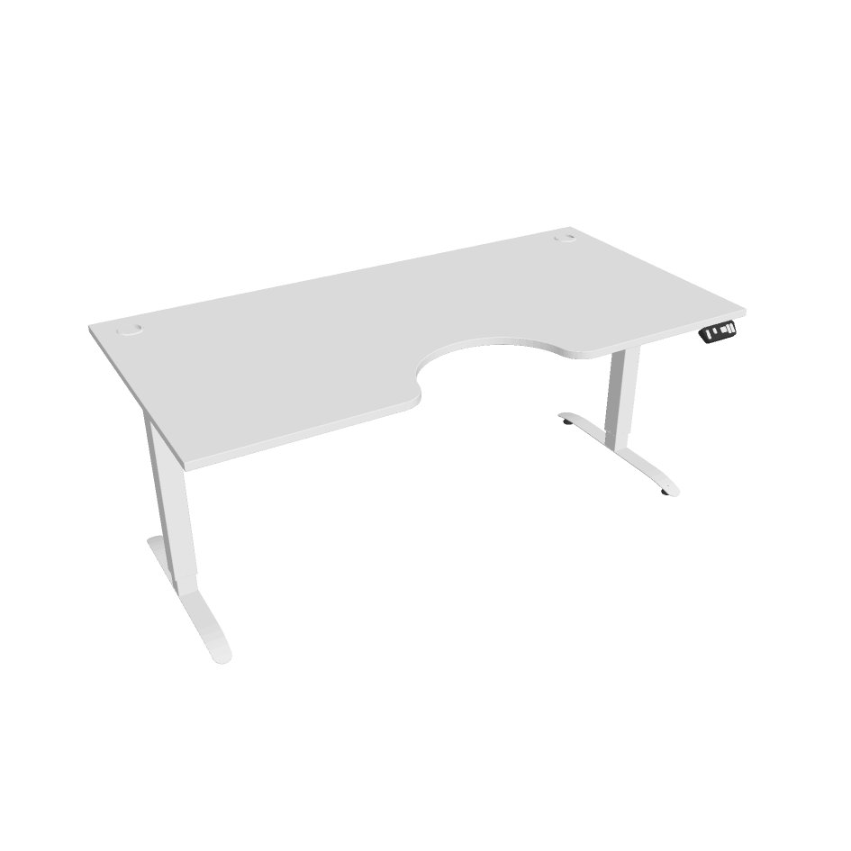 Office Pro psací stůl Hobis Motion MS ERGO 2 Šířka: 180 cm, Barva desky: bílá, Barva kovu: bílá RAL 9016