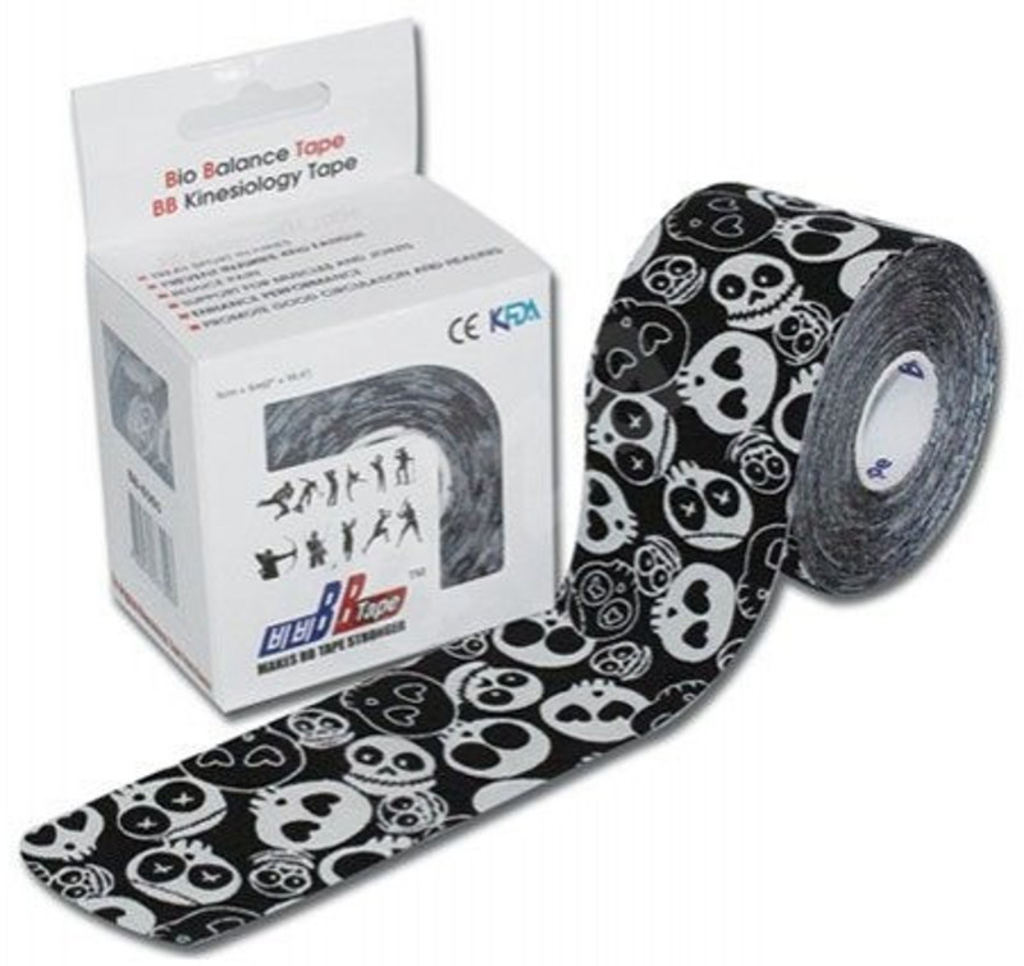 Levně Kineziologické tejpy BB Tape Design - Lebky Barva: černá