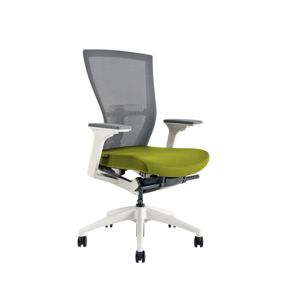 Levně Ergonomická kancelářská židle OfficePro Merens White Barva: zelená, Opěrka hlavy: bez opěrky