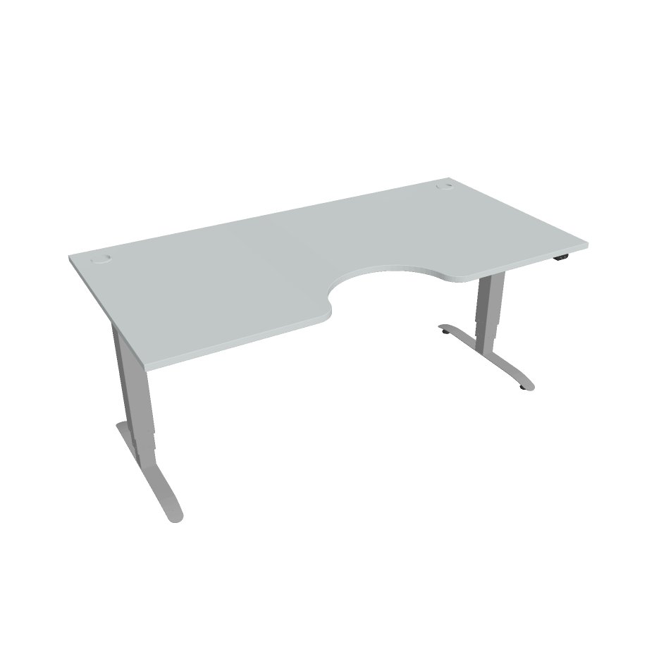 Levně Elektricky výškově stavitelný stůl Hobis Motion Ergo - 3 segmentový, standardní ovladač Šířka: 180 cm, Barva desky: šedá, Barva kovu: šedá RAL 9006