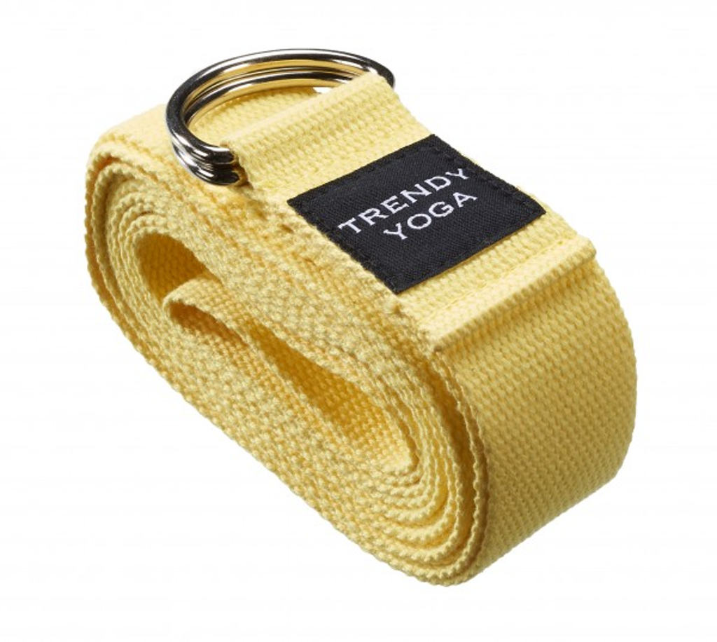 Levně Trendy Sport Popruh na jógu Trendy Yoga Belt s kovovou sponou Barva: žlutá