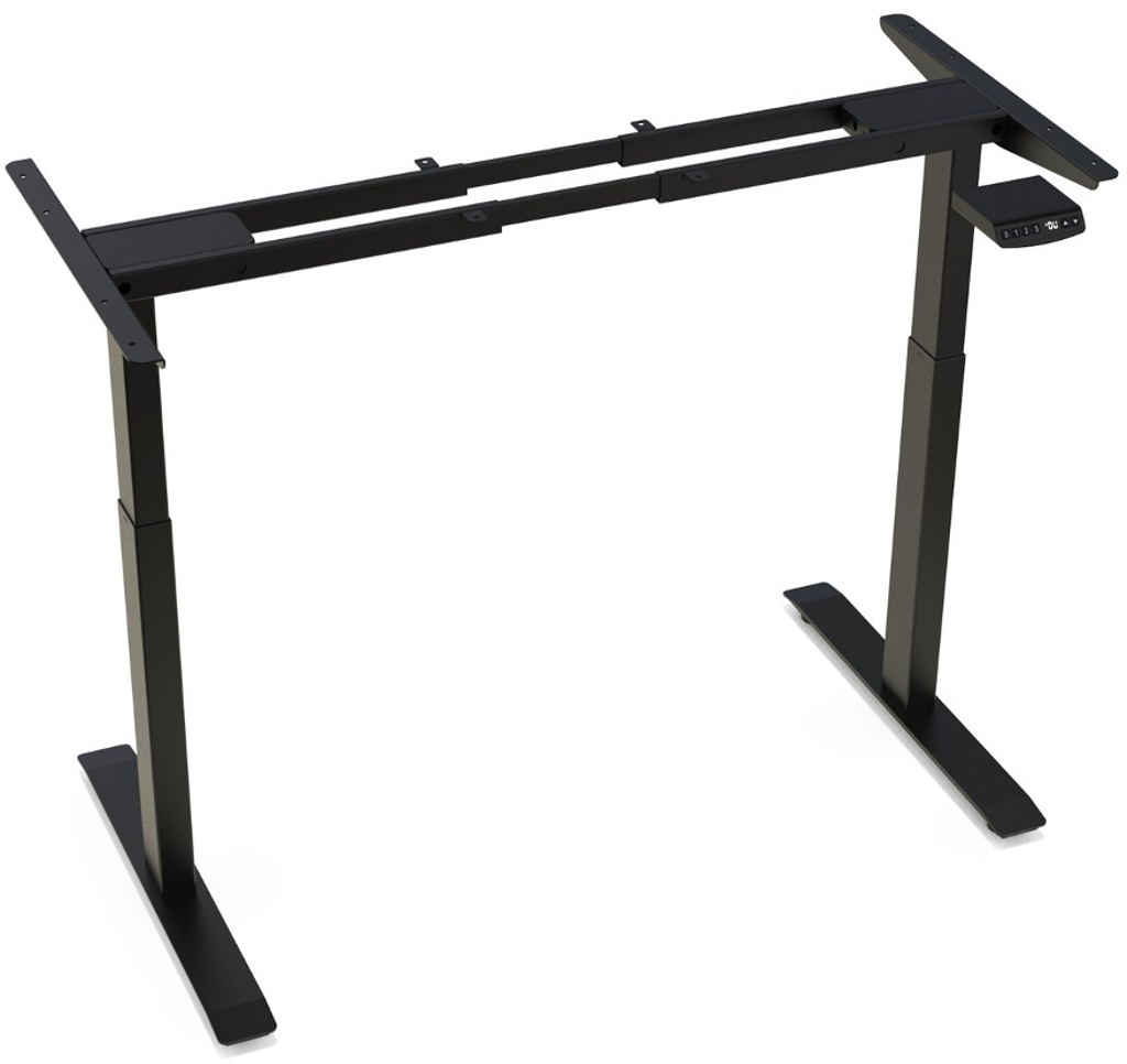 Levně Elektricky výškově nastavitelná konstrukce stolu Hi5 - 2 segmentová, paměťový ovladač Barva konstrukce: černá