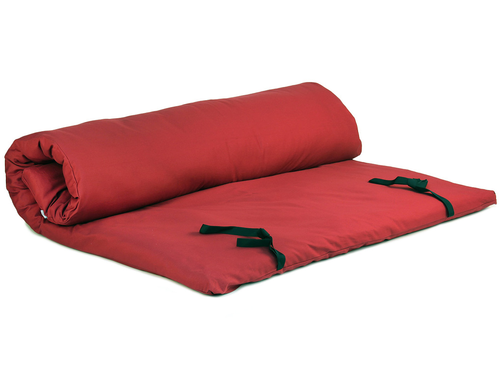 Levně Futon Bodhi Welltouch se snímatelným potahem - 4 vrstvý Barva: bordová (burgundy), Rozměry: 200x140 cm